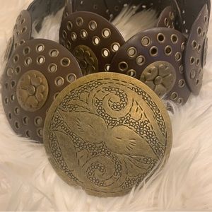 Boho Brown Disc Waist Belt
